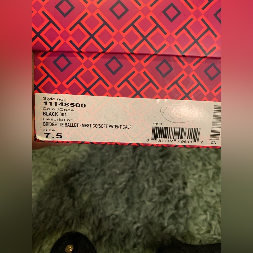 TORY BURCH BALLET 7.5 BLACK - Picture 6 of 7